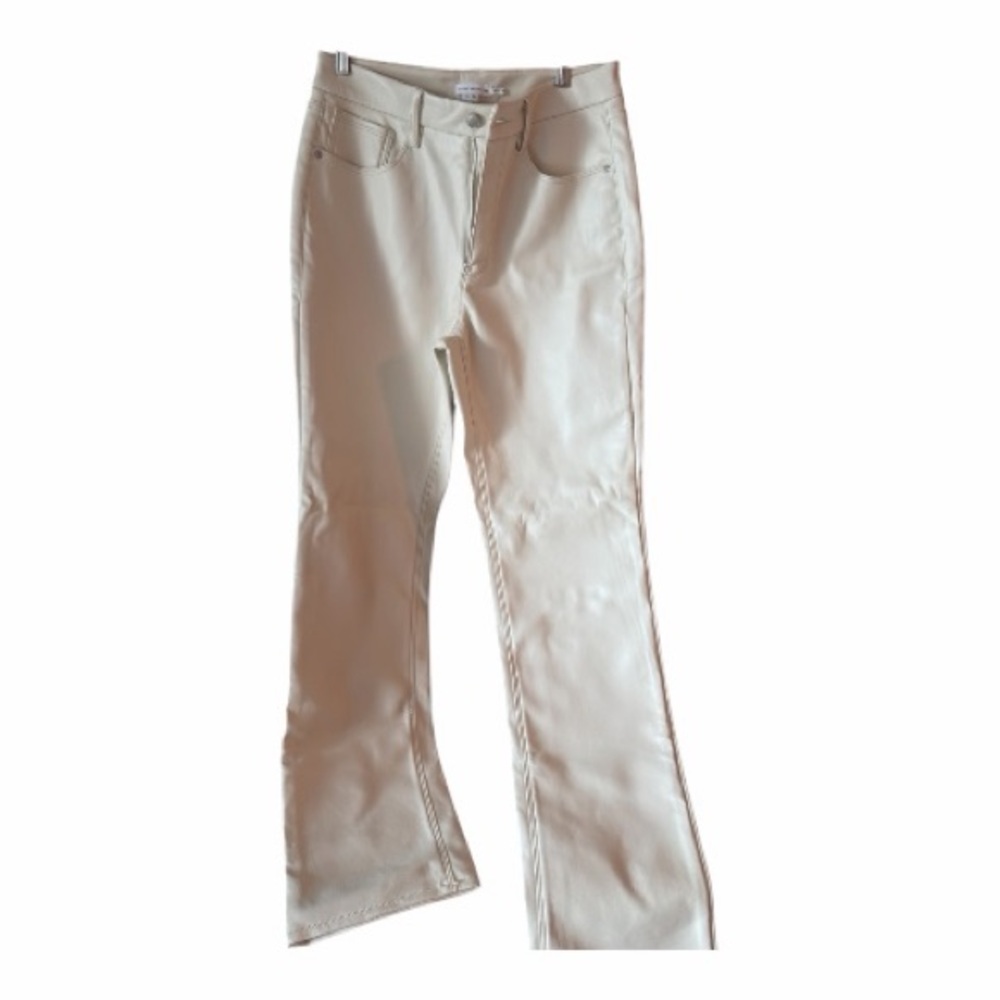 Good American Cream faux leather